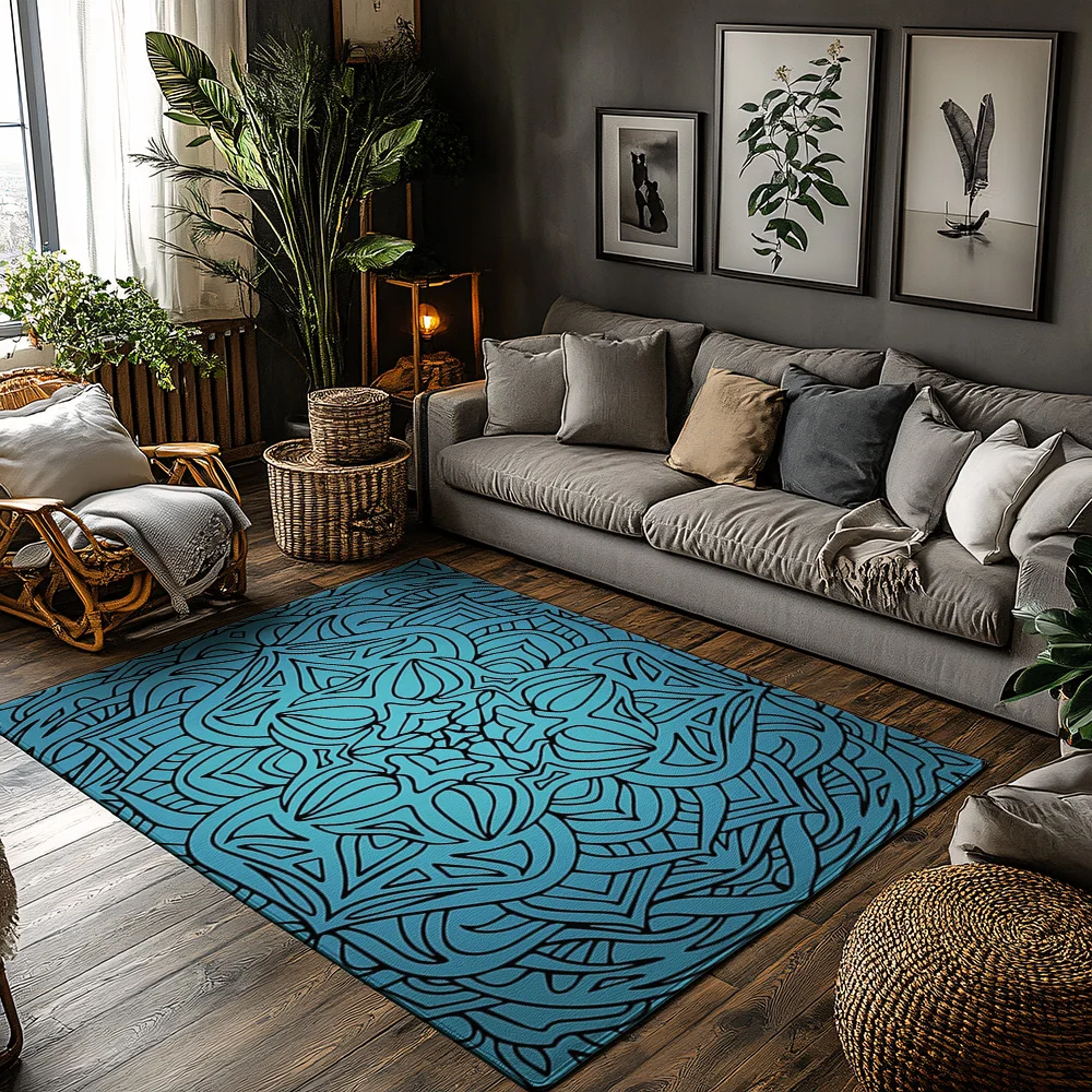 

Декоративный ковер, нескользящий напольный коврик, моющийся современный абстрактный узор, домашний декор, гостиная, спальня, прихожая, стильный коврик