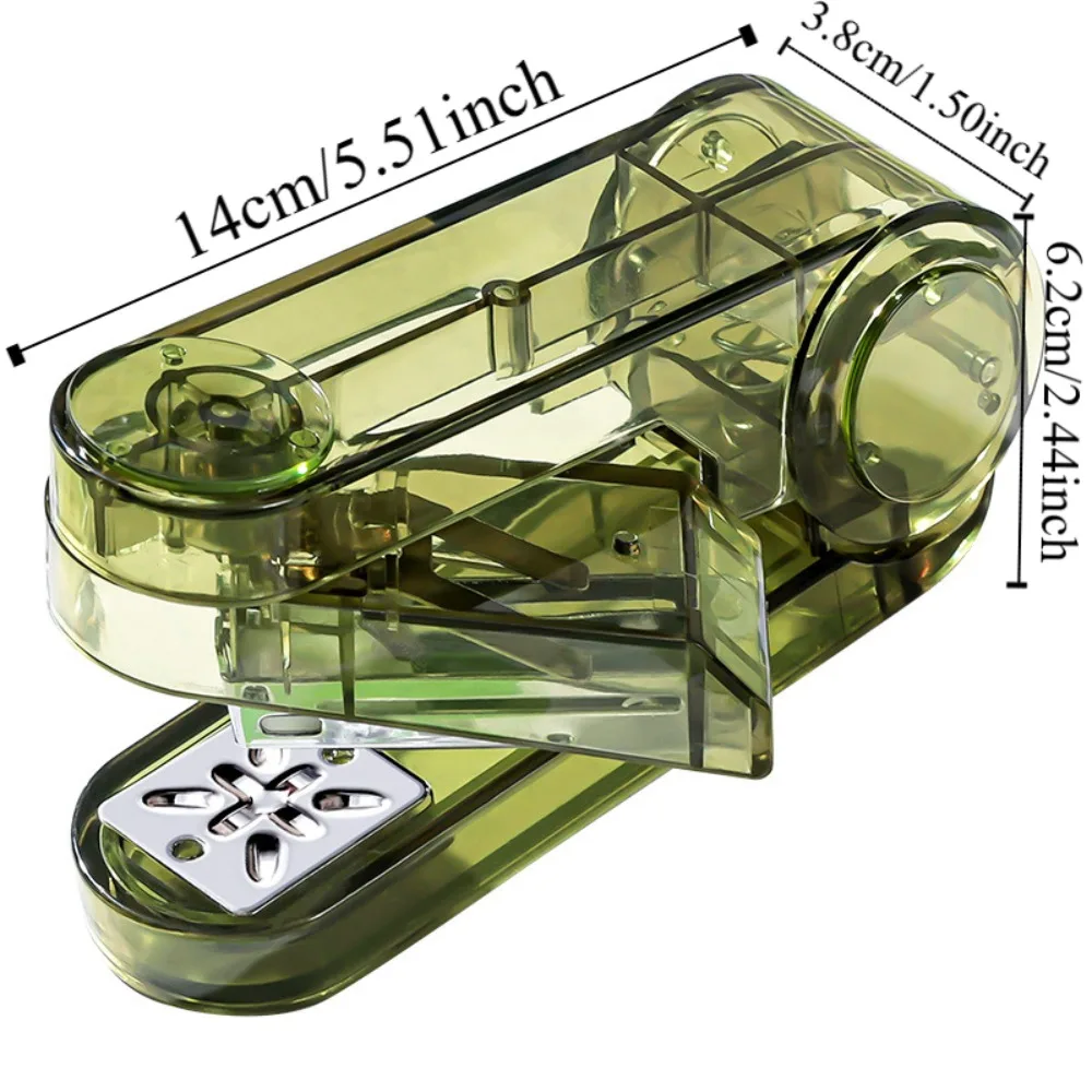 Manual durável 360 °   Grampeador rotativo ferramenta de encadernação leve transparente grampeador criativo portátil grampeador de papel estudante