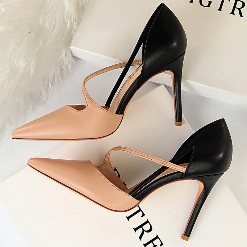 BIGTREE Shoes 2024 Fashion Sweet High-heels Pointed Women Pumps Sexy Party Shoes Summer Hollow Out Stiletto High Heel Sandals