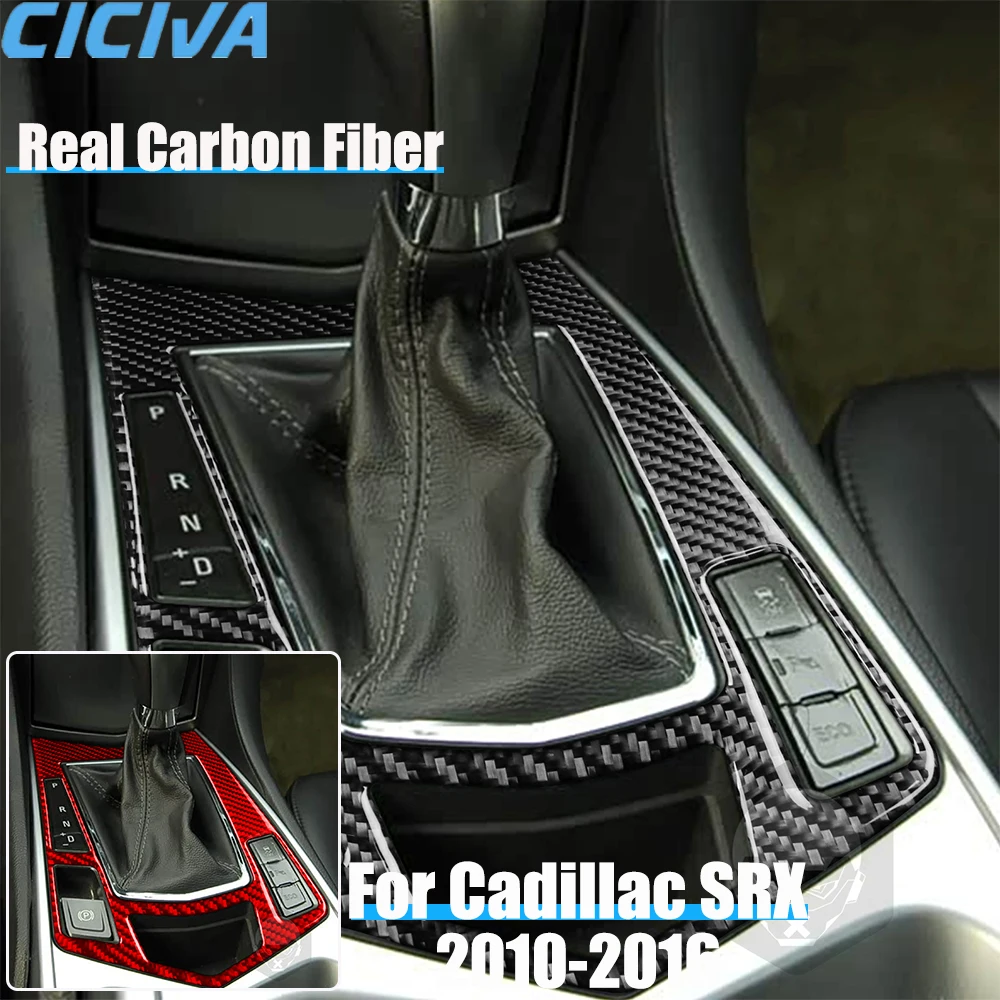 

Автомобильные аксессуары из настоящего углеродного волокна, накладка на панель переключения передач, мягкая наклейка для CADILLAC SRX 2010 2011 2012 2013 2014 2015 2016