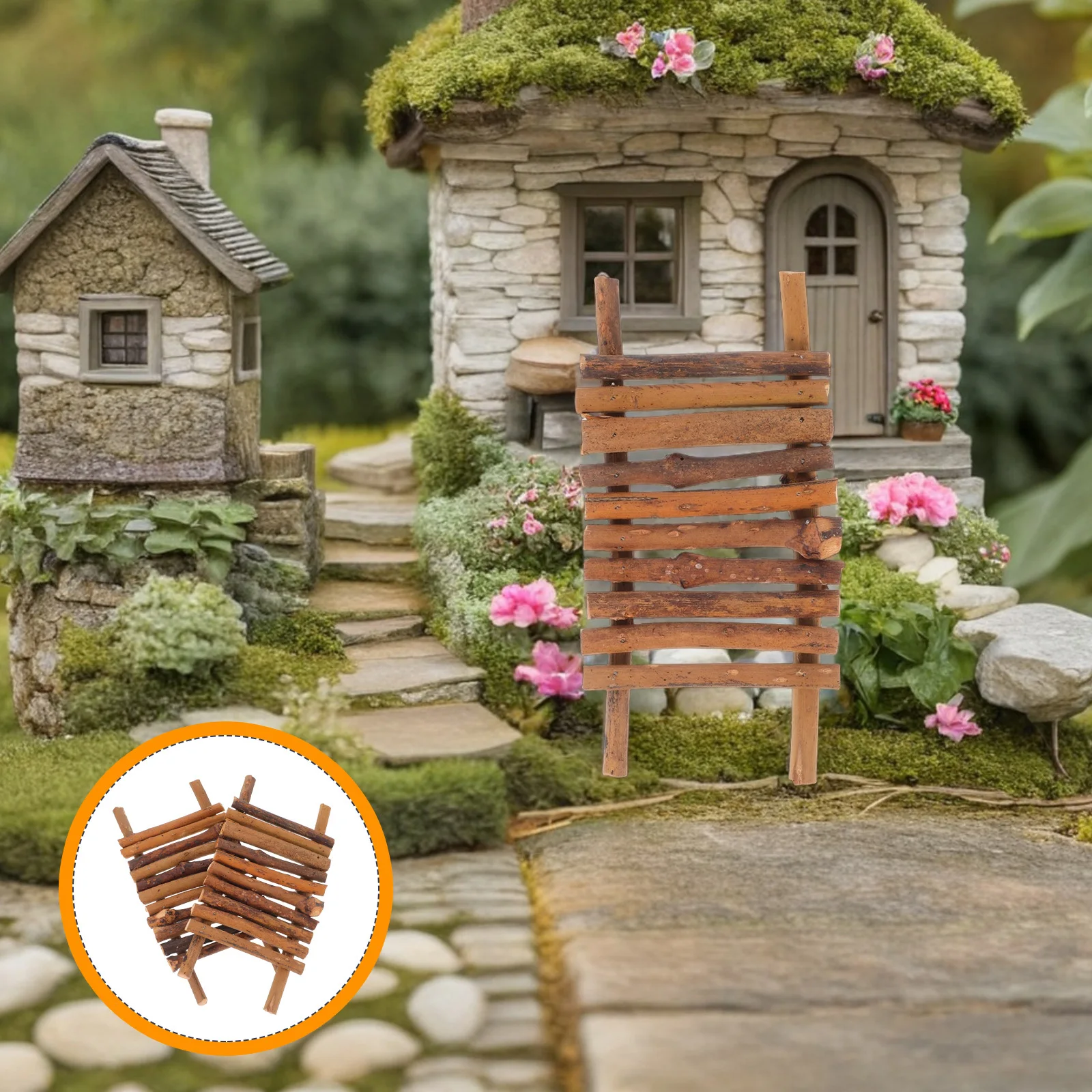 

2 шт., микропейзажный мост, мини-деревянная ветка виноградной лозы, мост для сказочного сада, террариума, бонсай, растение, мох, ремесленное украшение