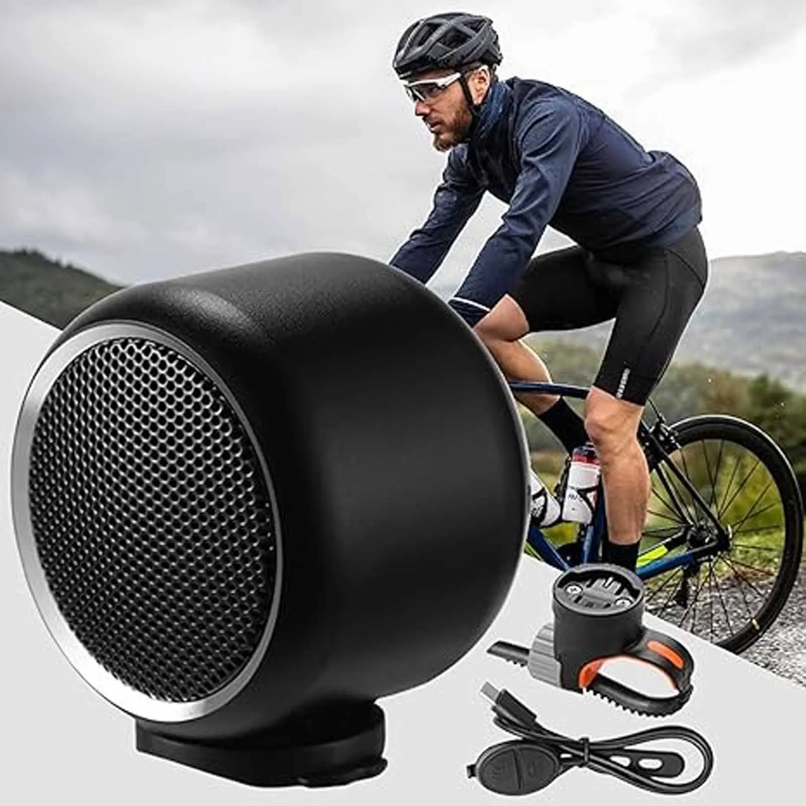 

New Bicycle Mini Horn Bluetooth Audio System Portable Riding Horns Speaker With Subwoofer For Outdoor Cycling Bicycle Equipment