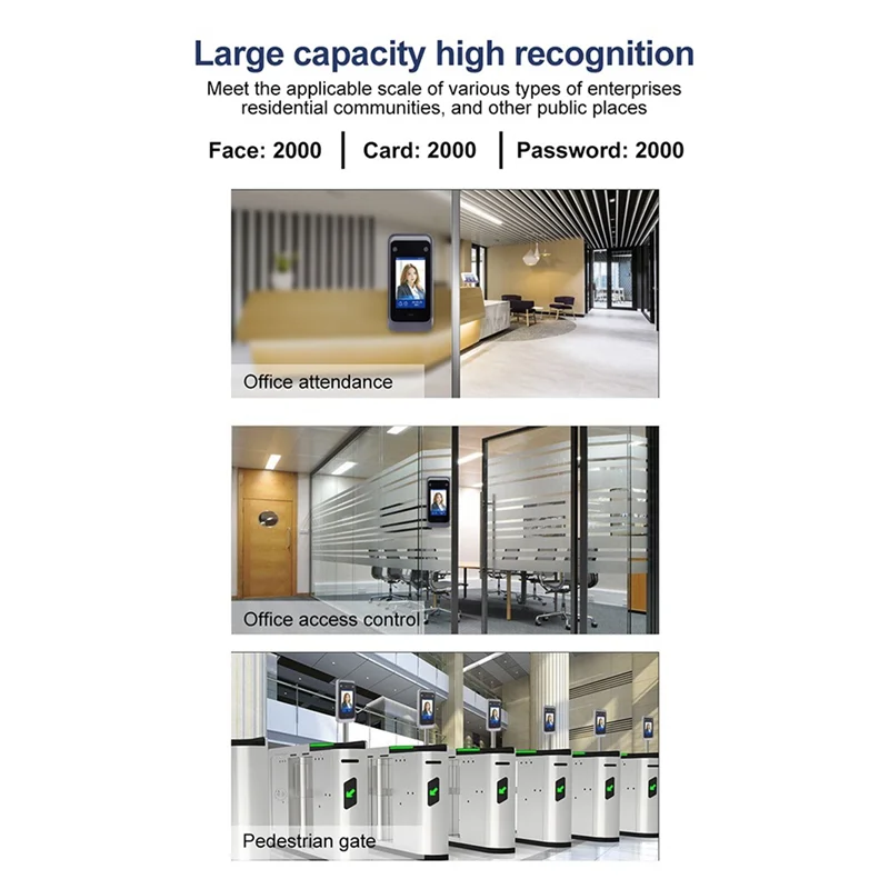 TCP/IP Wifi Dynamic Facial Face Recognition Time Attendance Access Control Machine Card Reader Empolyee Recorder System-N33R