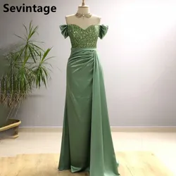 Sevintage 2025 Sparkly Evening Dress Sequins Off Shoulder Mermaid Custom Made Prom Gown Wedding Party Dress Vestidos