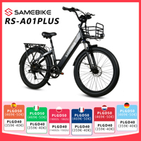 SAMEBIKE RS-A01Plus Electric Bike Adults 26“ Fat Tire E-bike 48V 14Ah Electric Mountain Bike City, 180mm Dual Dics Brake