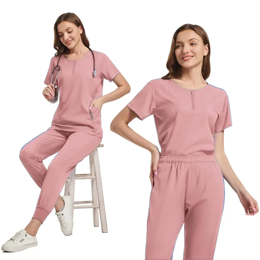 مجموعات زي الدعك للنساء الطبيبات ، ركض تقشير طبيب الأسنان ، ممرضة سباندكس وبلوزة رايون ، ملابس الطبيب ، مجموعة من البلوزات