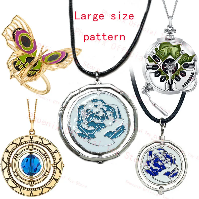 New Arcane Season 2 Ekko Jinx Necklace Anime Arcane Powder Rotating Blue Pink Rose Pendant Piltover Cosplay Prop Fans Girls Gift