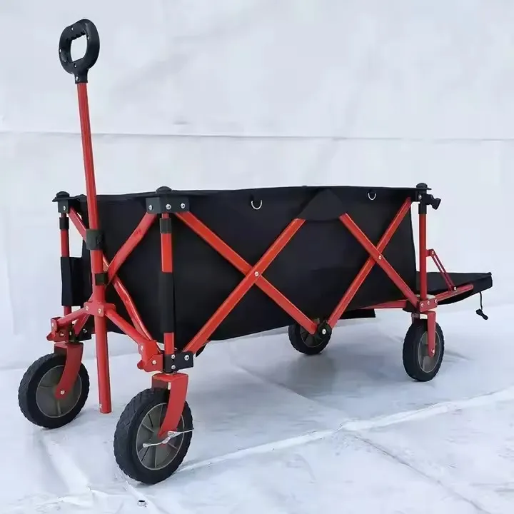 

All-Terrain 80kg Folded Wagon Cart Baby And Garden Tool Folding Tool Trolley Portable Camping Beach Wagon