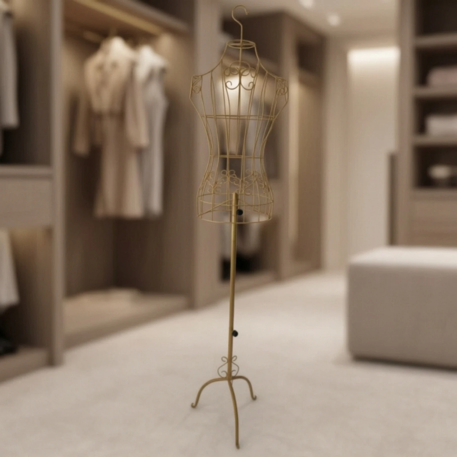 Mannequin Body Stable Iron-Wire Full-Body Mannequin Display Rack Display Stand with Tripod Base Sturdy for Retail Openings