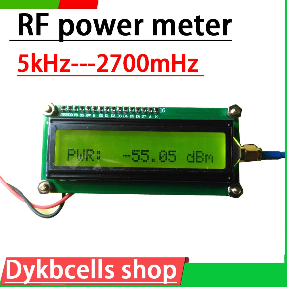 Medidor de Potência rf 5khz — 2700mhz Simples Digital Lcd rf Power Meter Detecção Logarítmica Radiofrequência para Ham Amplificador Gl2700
