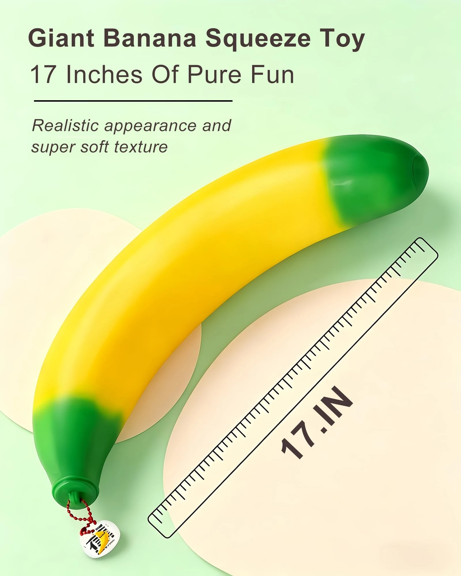 18/41cm Jumbo Squishy Banane Riesiger Quetsch-Stressball Langsam Rückfedernder Stressabbauender Geschenkartikel Heim- und Schreibtischdekoration zur Angstlinderung – Detail 5