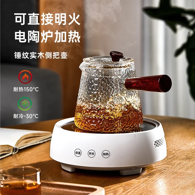 

Side handle tea pot glass heat-resistant tea making pot single pot household electric ceramic stove water kettle