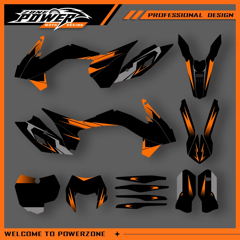

Графика Powerzone для KTM 2013 2014 2015 SXF SX 2014 2015 2016 EXC EXC-F, наклейки, наклейки для мотоцикла, фон на заказ 08