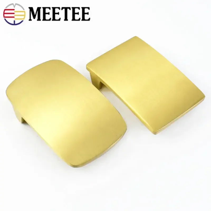 

Meetee 40mm Solid Brass Belt Buckles Pure Copper Belts Buckle Head for 38-39mm Men Leather DIY Clothes Decoration Accessory