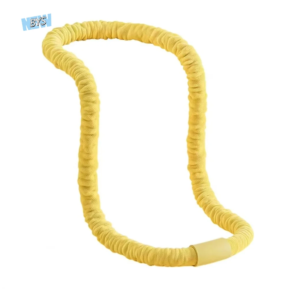 

Soft Velvet Soft Fitness Hoop Foldable Spring Tube Waist Toning Ring Weighted Design Comfortable Spring Yoga Circle Exercise