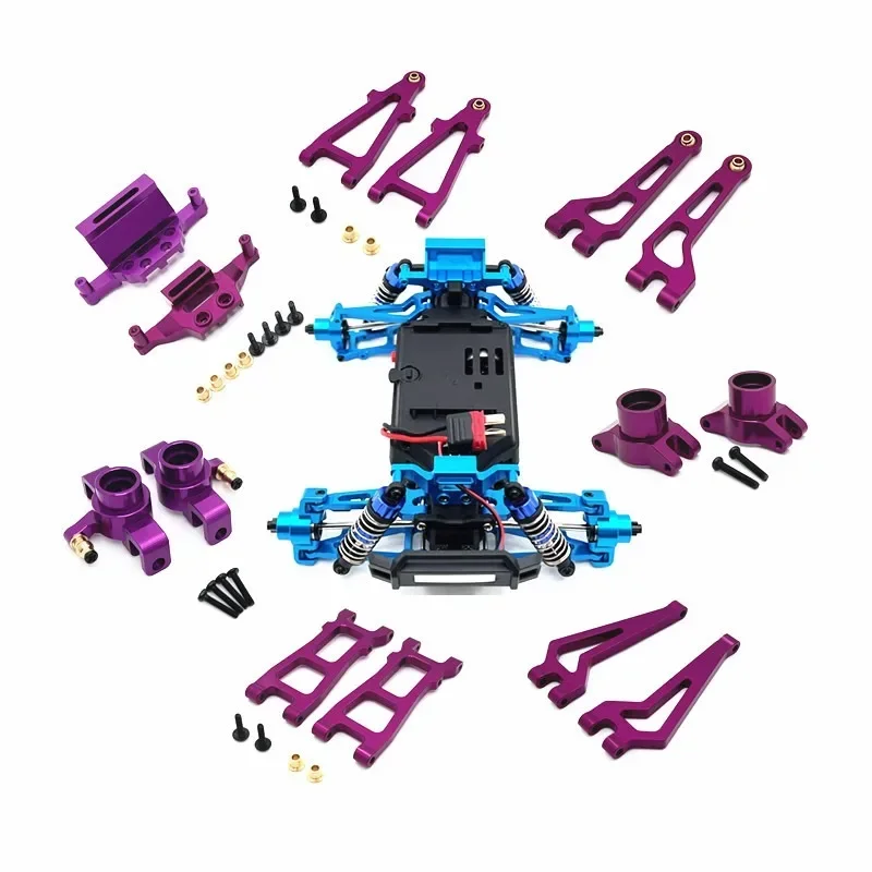 MJX 1/20 20208 & JJRC C8811 7피스 풀 메탈 서스펜션 업그레이드 키트 알루미늄 CNC 가공 부품 세트 - 93g 정밀 무게