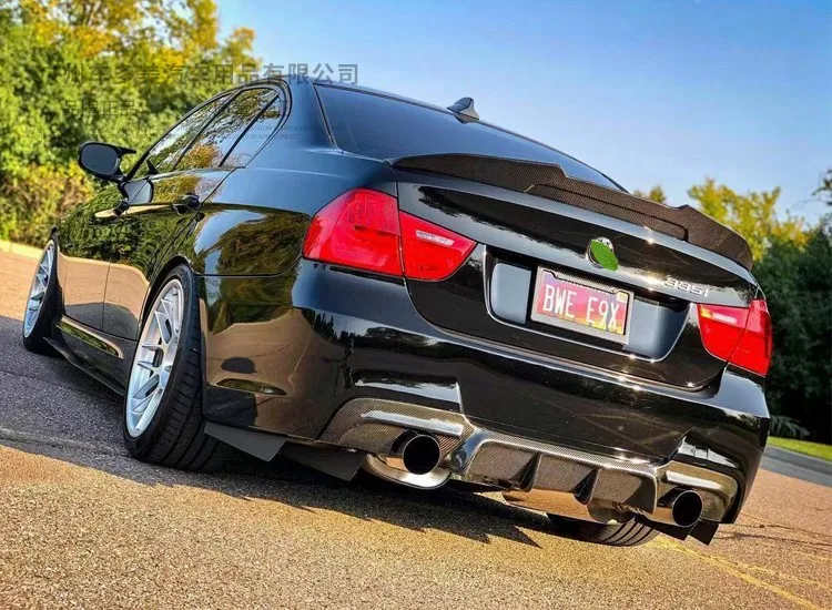 Black Spoiler for BMW 3 Series E90 2005 - 2012 Year Type PSM Carbon Painting Rear Trunk Ducktail Wing