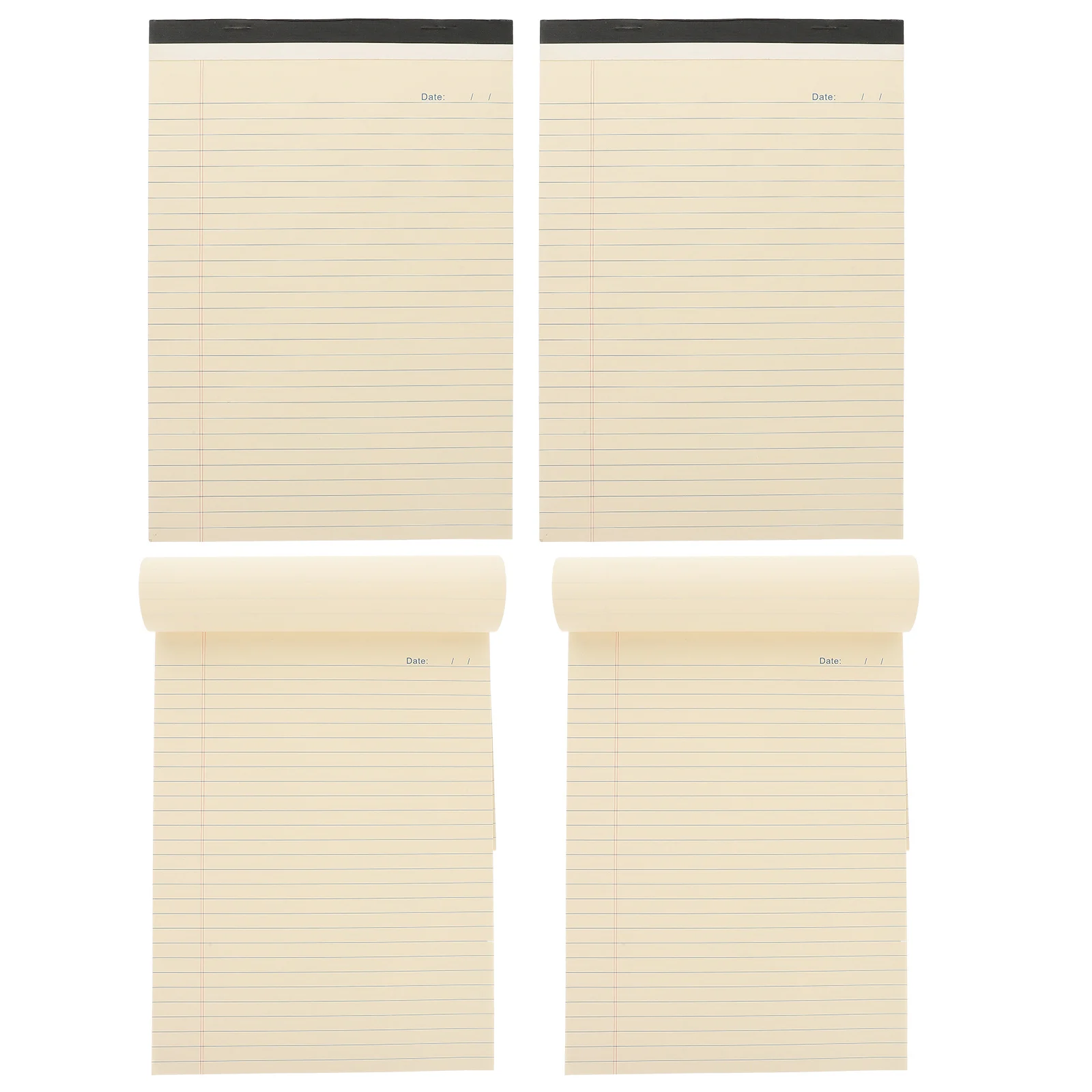 4Pcs Tear Off A4 Notepad Lined Paper Undated Note Pads Portable Planner Memo Pad Office School Supplies Notepad