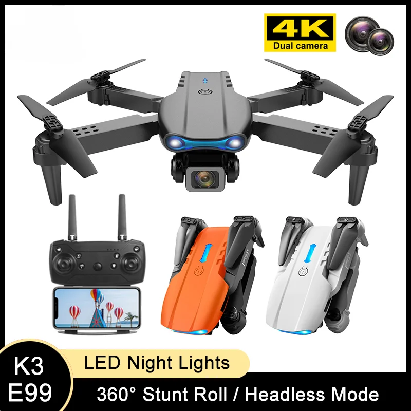 New E99Pro RC Drone 4K Professinal With Wide Angle Dual HD Camera Foldable RC Helicopter 5G WIFI FPV Height Hold Apron Sell