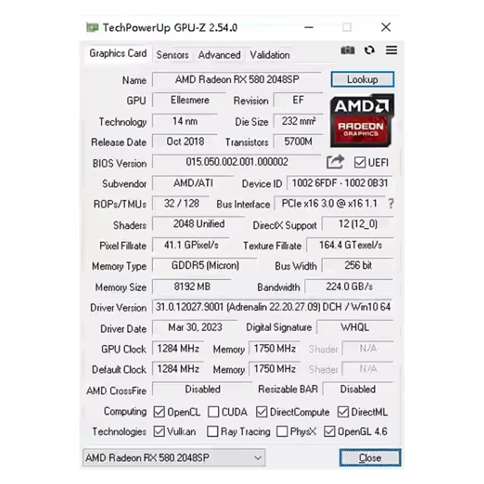 RX 580 ์ด๋ฏธ์ง