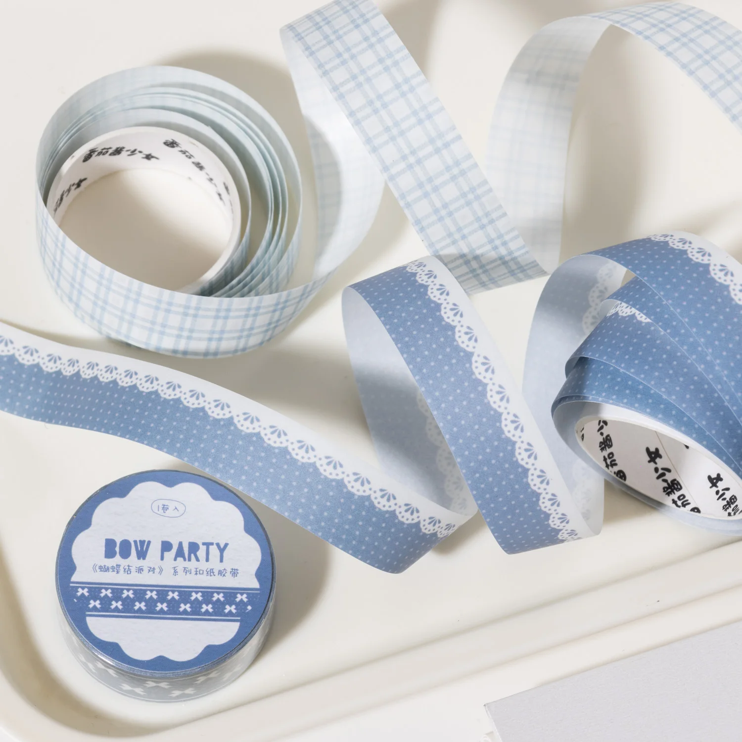 Bow Party Series Vintage Lace Bow Tie Gird Landscape Washi Tape Creative DIY Journal Material Collage Stationery view 4