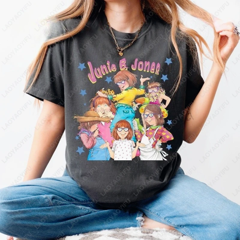 

Junie B Jones Education Teacher Tshirt Gift for Men Women Back To School Camisetas Funny Casual Style Regular Short Sleeve Gifts