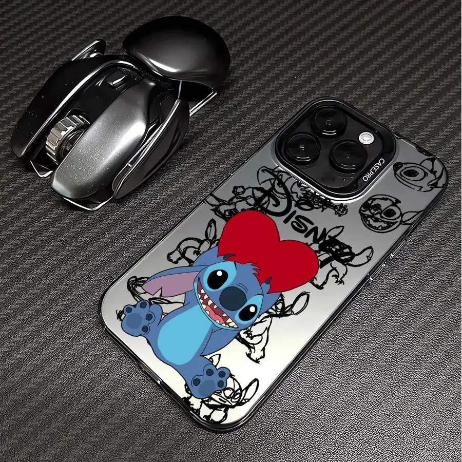 Disney Stitchการ์ตูนเคสโทรศัพท์สําหรับApple iPhone 14 Pro 15 Pro Max 16 Pro 11 13 12 Pro Max 14 PlusกันกระแทกFunda