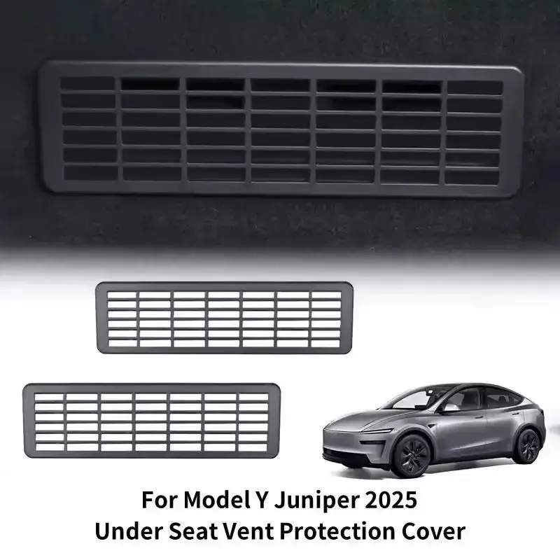 

4/2pcs For Tesla Model Y Juniper 2025 Car Air Outlet Cover Under Seat Vent Protection Cover Anti clogging grille protector