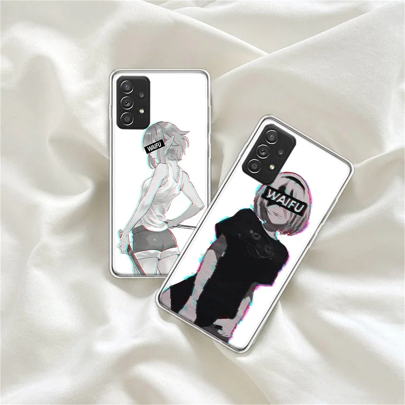 Sugoi Senpai Anime Waifu Sexy Girl Phone Case For Galaxy S24 S23 FE A54 A34 A24 A14 A10 A20 A20E A30 A40 A70 A50S Samsung A71 A5