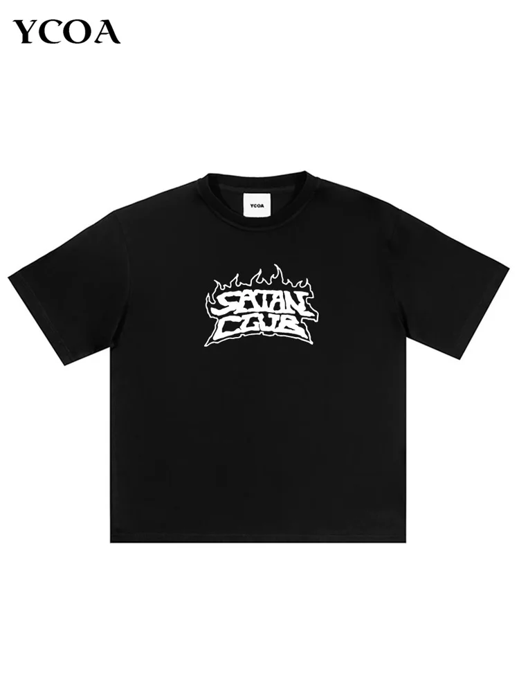 

Мужская футболка из 100% хлопка с графическим рисунком в готическом стиле, винтажные топы в стиле Харадзюку в стиле хип-хоп с короткими рукавами, футболки, уличная одежда, одежда большого размера Y2k