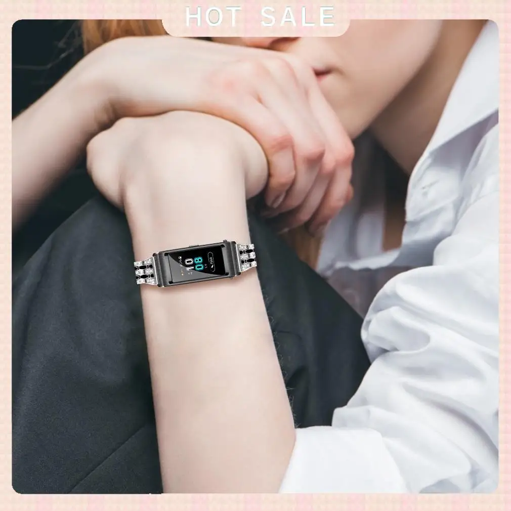 

24-часовая доставка, подходит для Huawei B5, ремешок с бриллиантами, металлический ремешок, пятирядный браслет с пятью бусинами, ремешок для часов