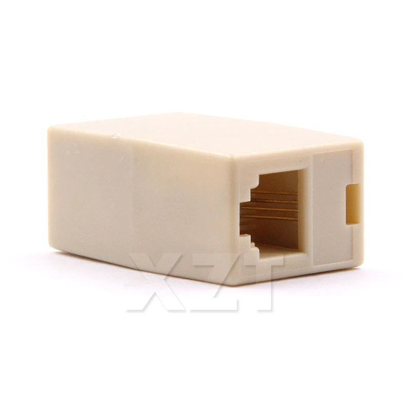 10 Uds RJ11 6P4C puertos dobles enchufe hembra conector de teléfono divisor de línea extensor adaptador de enchufe