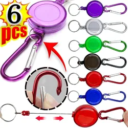 Retractable Elastic Keychain Gourd Buckle Keyring Recoil Belt Spring Key Chain Colorful Cable Puller High -quality Pendant Tools