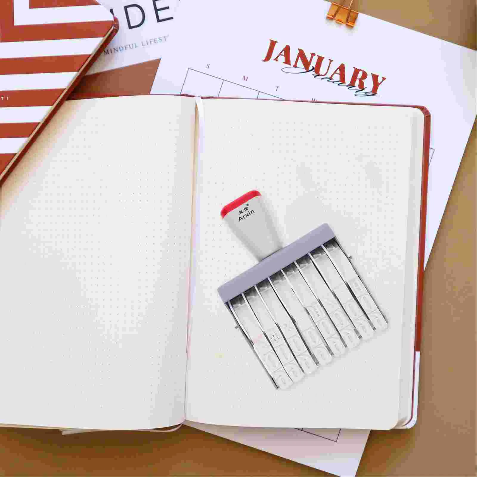 Date Stamp Daily Use Portable Stamper Rolling Time Handheld Small Office Supply Seal