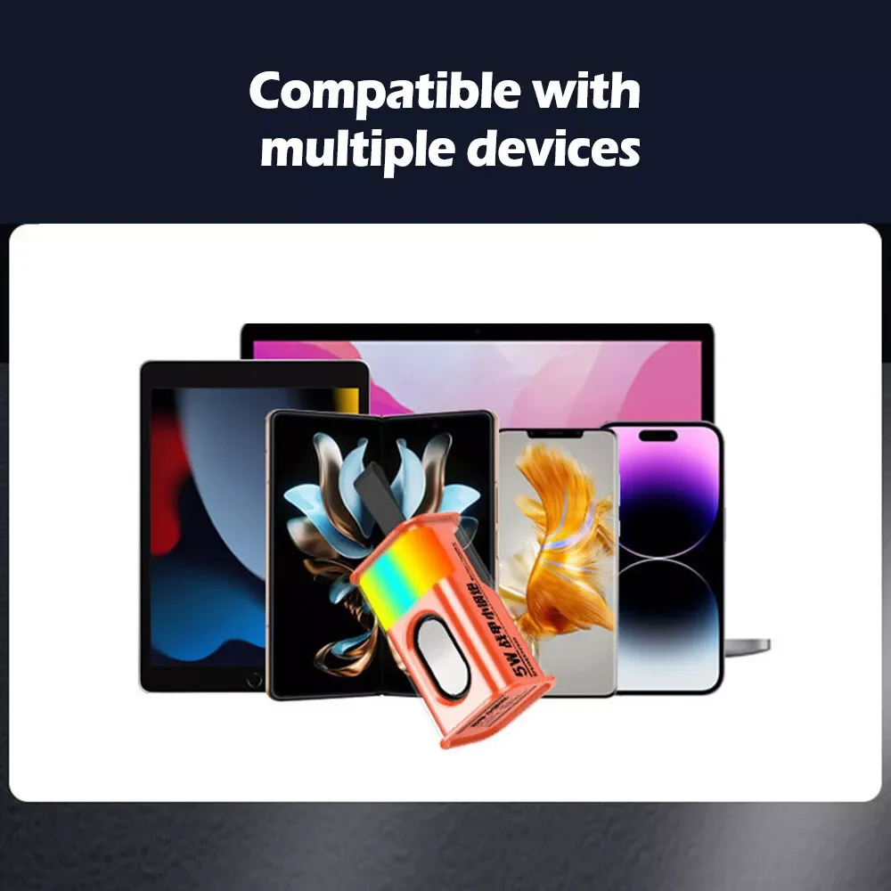 Speaker Bluetooth TWS Nirkabel Portabel Lampu LED Audio Mech Transparan Baru AS