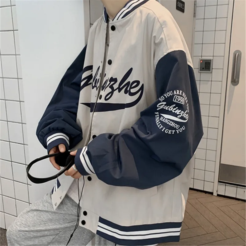 

Loose American Sle Baseball Jaet Men's Spring Autumn Hong Kong Sle Casual Clothes Jaet Youth Trendy Loose Fit Jaet