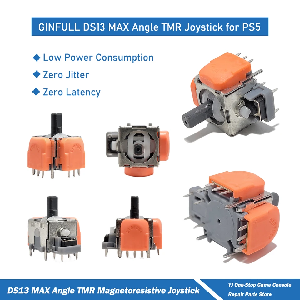TMR磁気スティック　GINFULL　DS13MAX 2/10pcs GinFull DS13 MAX Angle TMR Electromagnetic Joystick for