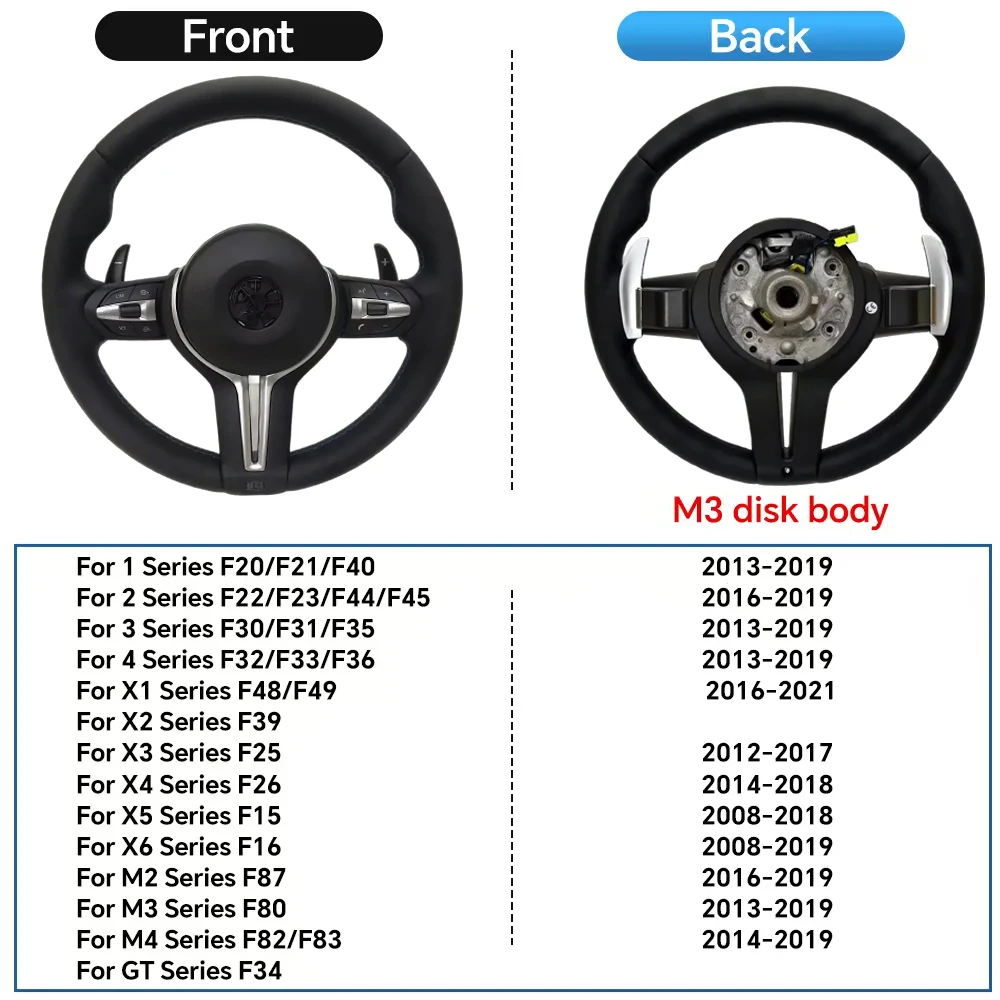 Interieur M Serie Lederen Stuurwiel Voor BMW M3 M5 F20 F22 F23 F30 F33 F34 X1 F48 X5 F15 X3 F25 F80 E90 E70 E84 Met Peddels