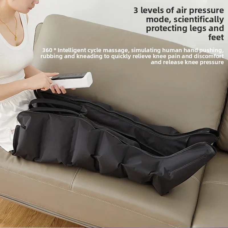 

Cross-Border New Leg Air Compression Massager Boots, 3 Intensity Levels for Calves & Feet
