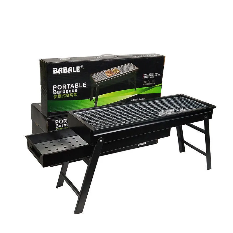 

New Large BBQ Barbecue Grill Folding Portable Charcoal Outdoor Camping Picnic Burner Foldable Charcoal Camping Barbecue Oven