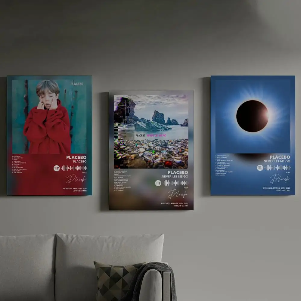 

Placebo Poster Prints Canvas Painting Wall Art Picture Living Room Home Decor Tracklist Music Album Cover