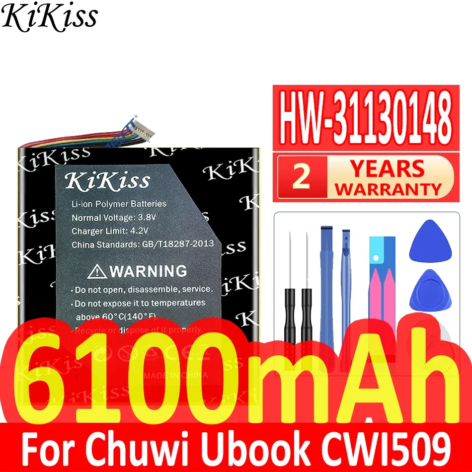 

Аккумулятор KiKiss на 6100 мАч HW- 31130148 H- 31130148 P (CWI509) для планшетного ПК Chuwi Ubook CWI509, 7-проводная батарея