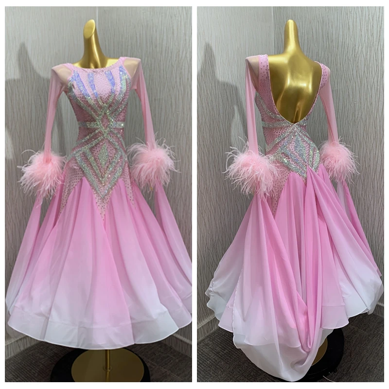 ABCDance Modern Waltz Tango Ballroom Dance Dress,Smooth Ballroom Dress,Competition Standard Ballroom Dress , Costume