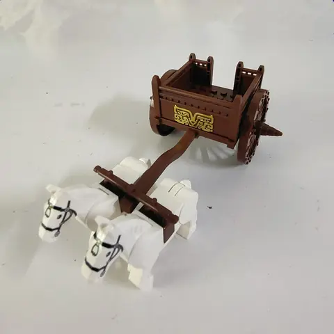 중세 육군 군사 캐리지 전쟁 말 MOC DIY 모델 빌딩 블록 조립 벽돌 어린이 장난감 크리스마스 선물 