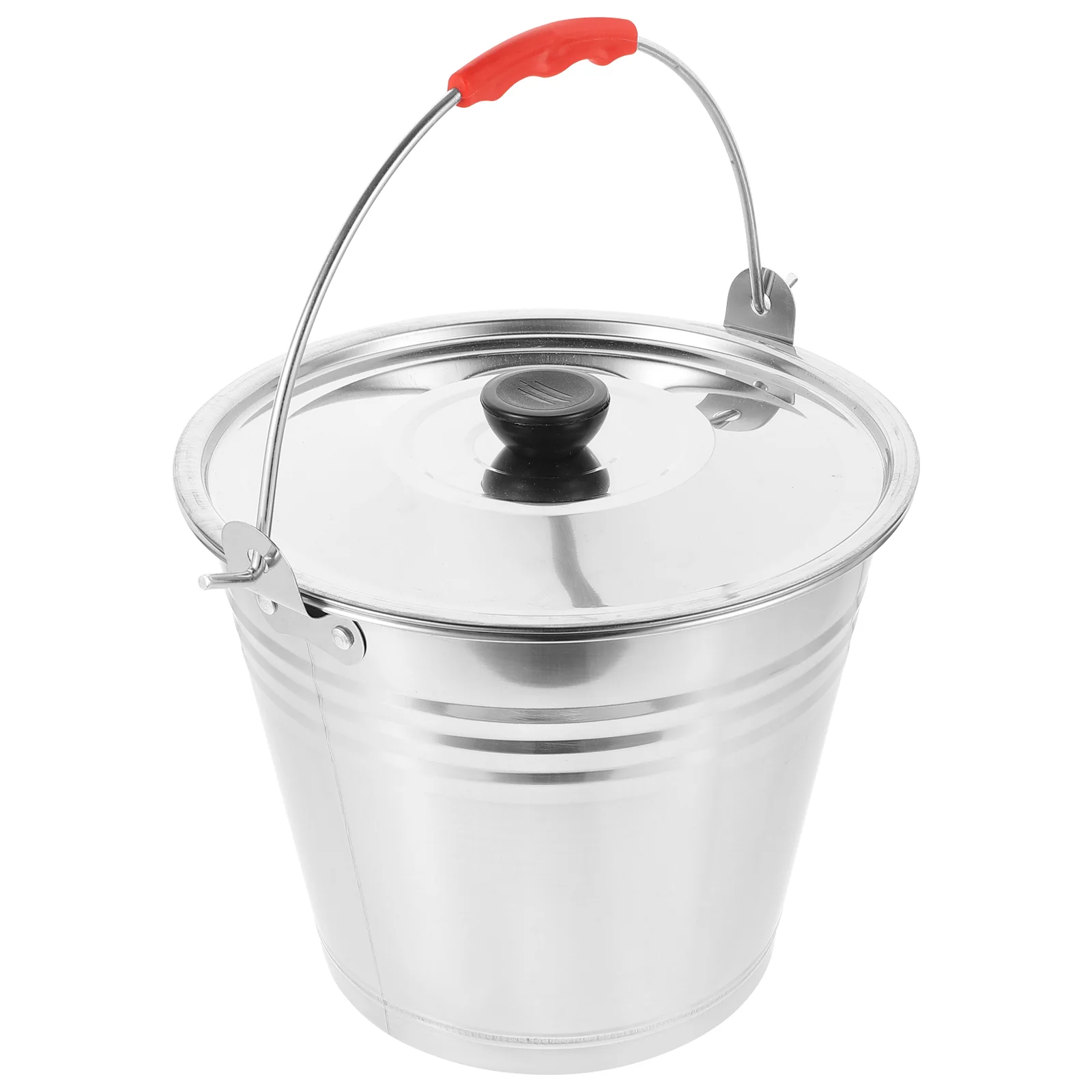 

Milk Bucket Bird Feeder Practical Water Tote Bag Round Stainless Steel Pail Liquid Holder Child Ice