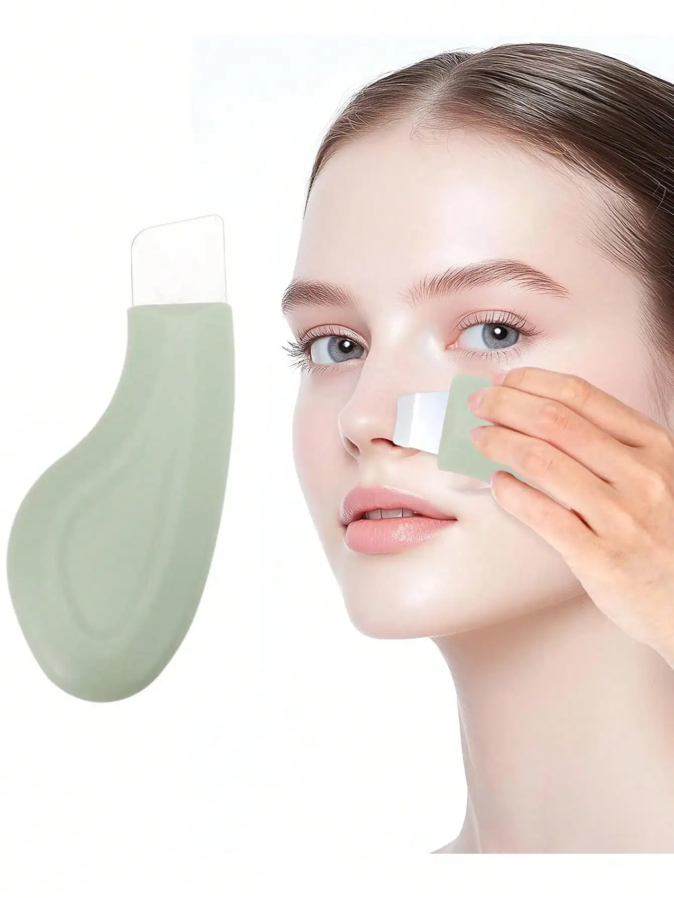 Outil d'élimination des points noirs du nez, nettoyant doux pour les pores du visage, grattoir en Silicone, gommage de la peau, outils de soins de la peau, 1 pièce