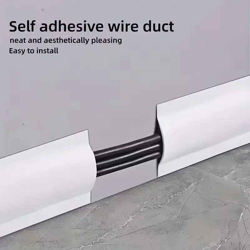 【MA】Soft PVC Self Adhesive Cable Concealer Flame Retardant For Home Office Floor Wall Cable Management