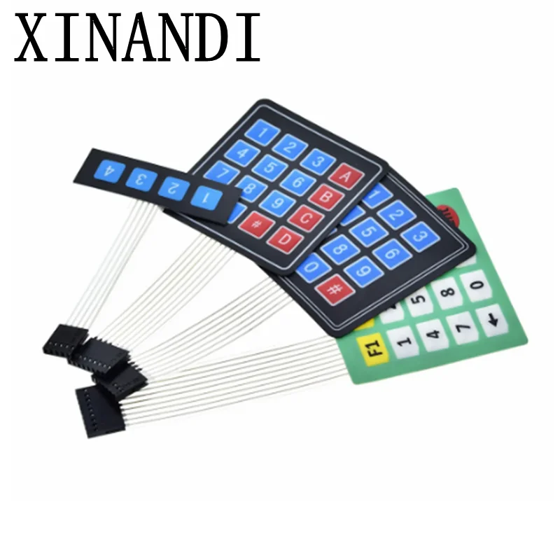 XINANDI New 4 12 16 20 Key 4*4 Membrane Switch Keypad 1x4 3x4 4x4 4*5 Matrix Array Matrix keyboard for arduino smart car