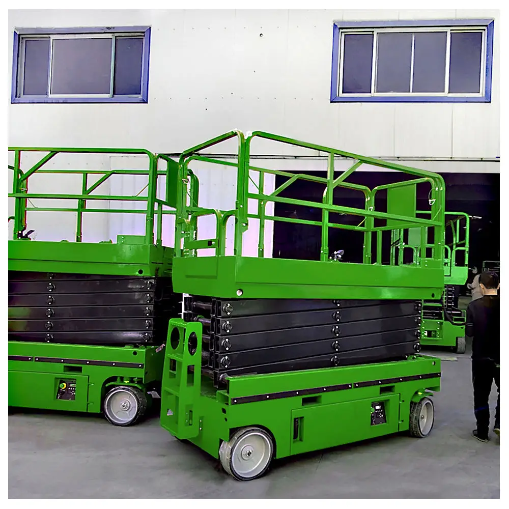 Electric hydraulic scissor lifts are fully self-propelled and suitable for high-altitude operations. Customization is required a