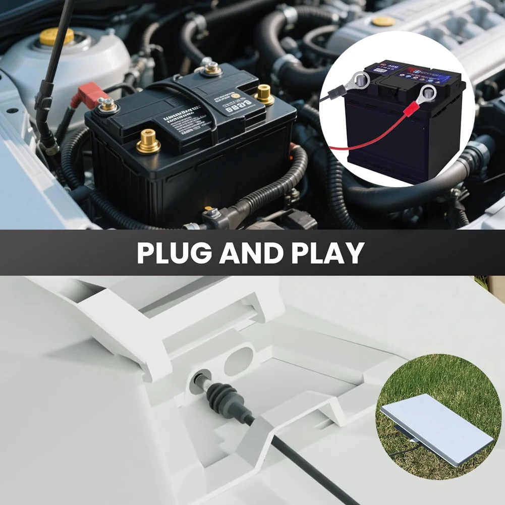 【MUST-HAVE】For Starlink Mini For RV, Boat Off-Grid Solar Compatible 12V-48V, Direct Battery Power Cable- 5M(16.4FT), 18AWG DC In